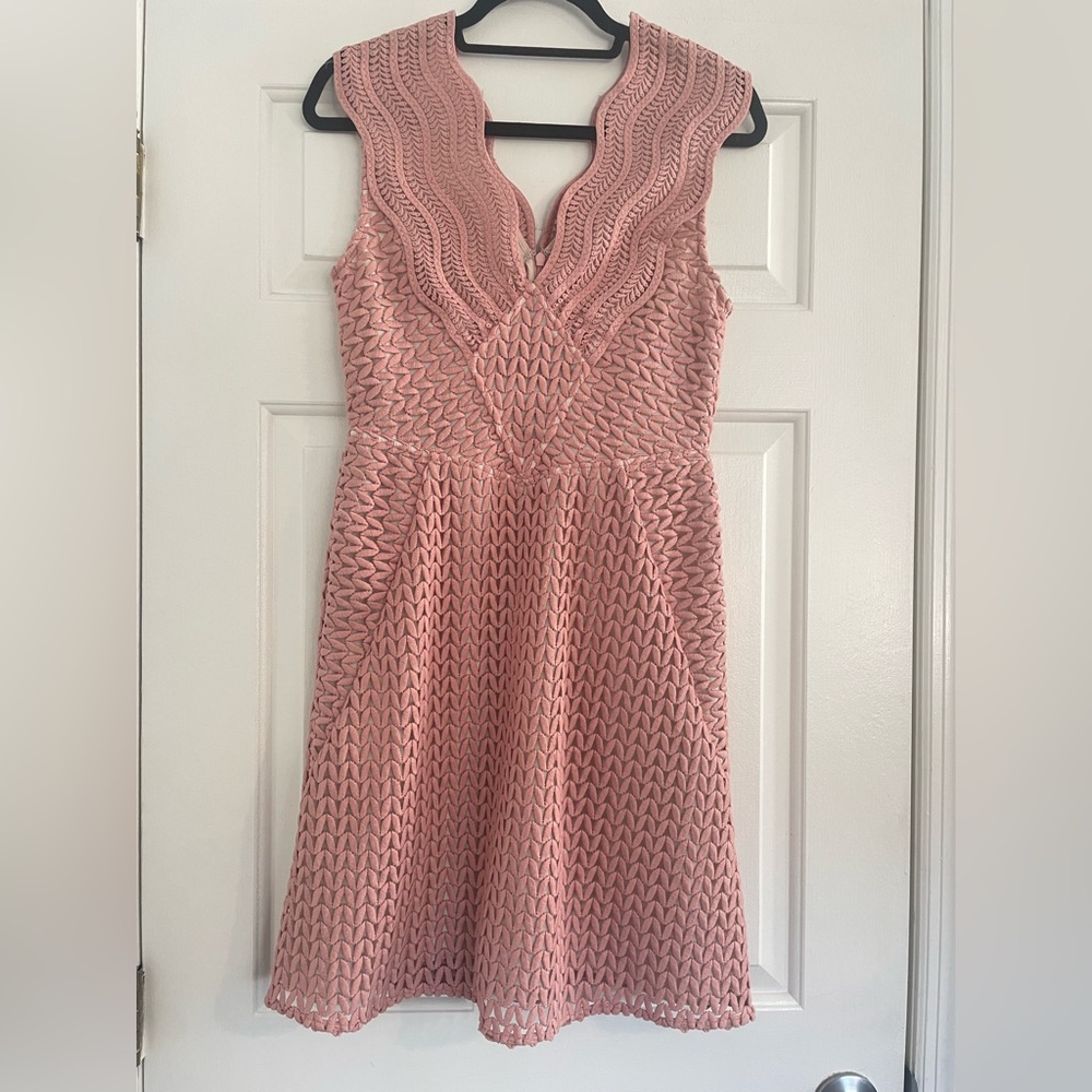 NWT Reiss Marianna Lace Pink Mini Dress